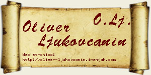 Oliver Ljukovčanin vizit kartica